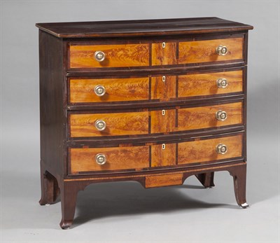 Lot 267 - Federal Inlaid Maple and Flame Birch Bowfront...
