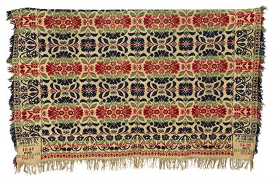 Lot 328 - Woven Wool Coverlet