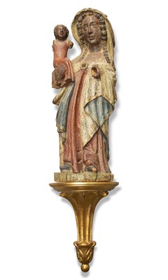 Lot 42 - Spanish Colonial Polychrome Decorated Figure...