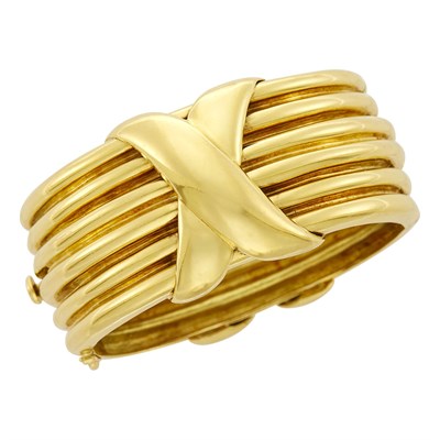 Lot 17 - Gold Cuff Bangle Bracelet