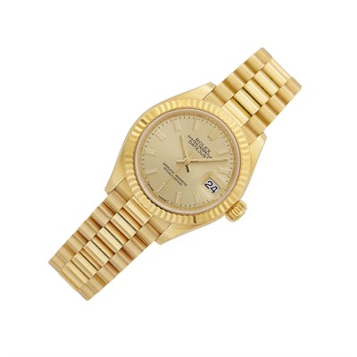 Lot 21 - Rolex Gold 'Oyster Perpetual DateJust' Wristwatch, Ref. 279178