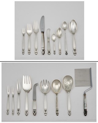 Lot 44 - Georg Jensen Sterling Silver Acorn Pattern...