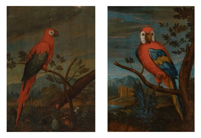 Lot 1040 - Flemish School 18th-19th Century Parrots...