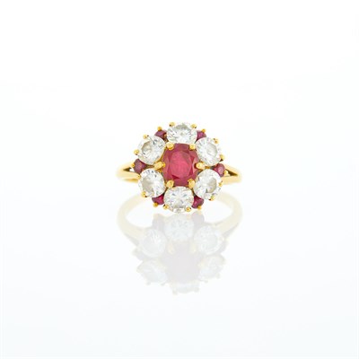 Lot 1022 - Gold, Ruby and Diamond Ring