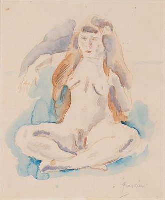 Lot 51 - Jules Pascin French, 1885-1930 Seated Nude...