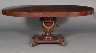 Lot 181 - Restauration Style Parcel Gilt Mahogany Dining Table