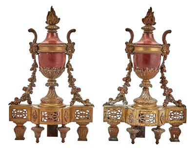 Lot 350 - Pair of Louis XVI Style Gilt-Bronze and Rouge...