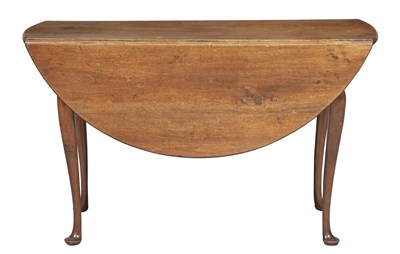 Lot 182 - Queen Anne Walnut Circular Drop Leaf Dining...