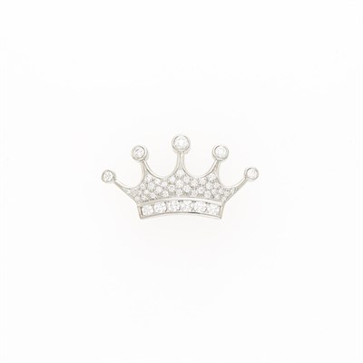 Lot 2167 - Tiffany & Co. Platinum and Diamond Coronet Pin