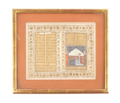 Lot 127 - Persian Illuminated Manuscript Leaf