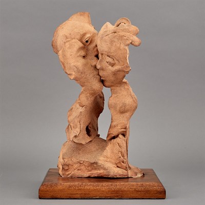 Lot 2122 - Mary Frank American, b. 1933 Three Faces Terra...