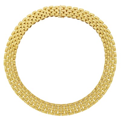 Lot 67 - Five Row Gold Link Necklace