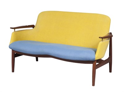 Lot 64 - Finn Juhl Upholstered Teak Model NV-53 Settee...