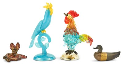 Lot 404 - Group of Four Venetian Style Glass Animals...
