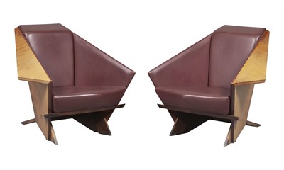 Lot 19 - Pair of Frank Lloyd Wright Plywood and...