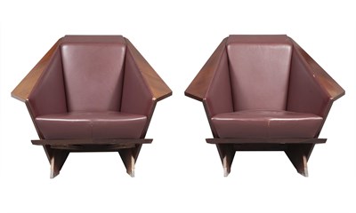 Lot 20 - Pair of Frank Lloyd Wright Plywood and...