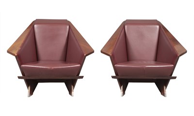 Lot 25 - Pair of Frank Lloyd Wright Plywood and...