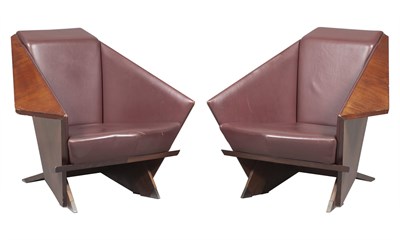 Lot 26 - Pair of Frank Lloyd Wright Plywood and...