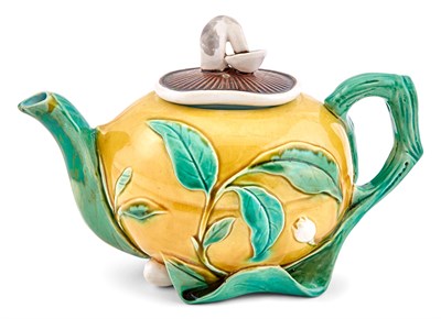 Lot 325 - Minton & Co. Majolica Melon-Form Yellow-Ground...
