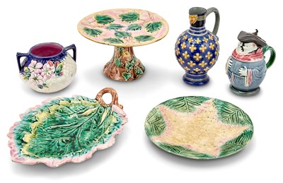 Lot 307 - Group of Six Majolica Articles Comprising a...