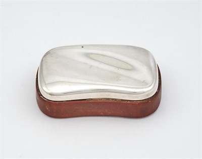 Lot 140 - Elsa Peretti Sterling Silver and Leather Box...