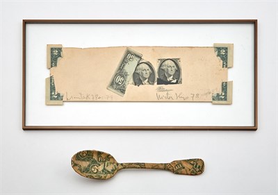 Lot 153 - Victor Hugo (1948-1994) Torn Money - Two...