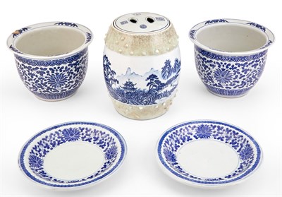 Lot 234 - Pair of Chinese Blue and White Porcelain Cache...