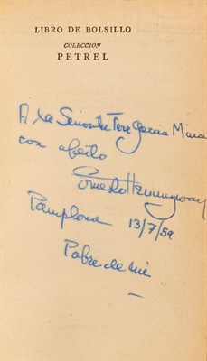 Lot 175 - HEMINGWAY, ERNEST El Viejo y el Mar (The Old...