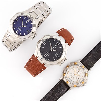 Lot 2332 - Concord Three Stainless Steel Wristwatches