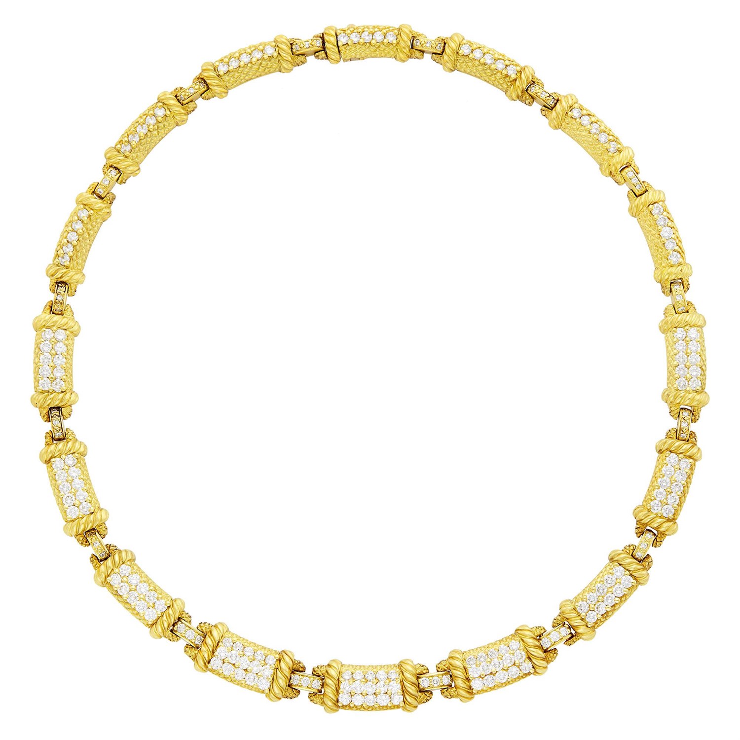 Judith Ripka Gold and Diamond Necklace