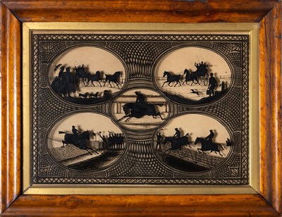 Lot 314 - Victorian Reverse Painting on Glass Designed...