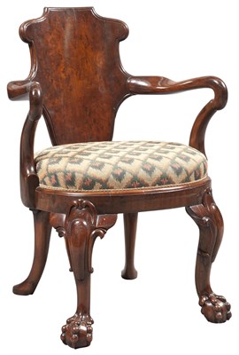 Lot 92 - William IV Mahogany Shepherds Crook Armchair...