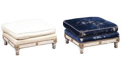Lot 179 - Pair of Directoire Painted and Parcel-Gilt...