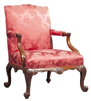 Lot 157 - George III Mahogany Library Armchair Circa...