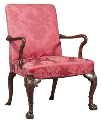 Lot 161 - George II Mahogany Library Armchair Circa 1755...