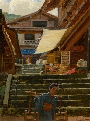 Lot 2106 - Theodore Wores American, 1859-1939 A Water...
