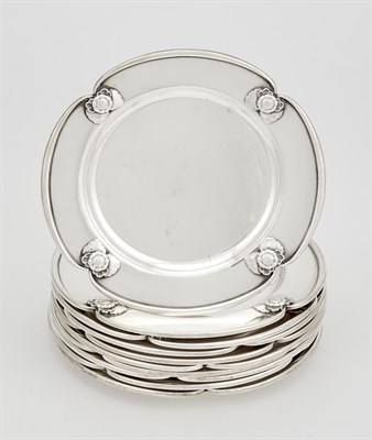Lot 48 - Set of Ten Georg Jensen Sterling Silver Bread...