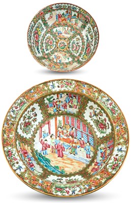 Lot 163 - Chinese Export Rose Medallion Porcelain Basin