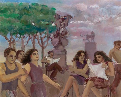 Lot 310 - Lester Johnson American, 1919-2010 Parc Mesina...