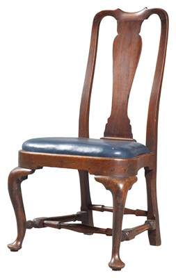 Lot 163 - Queen Anne Walnut Balloon-Seat Side Chair