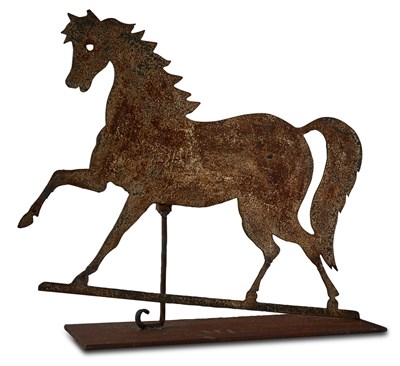 Lot 236 - Sheet Iron Prancing Horse Weathervane