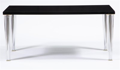 Lot 172 - Black Lacquer and Acrylic Dining Table Modern...