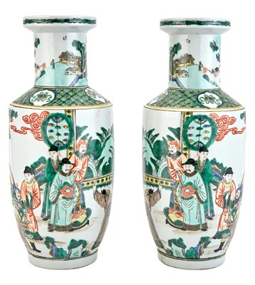 Lot 121 - Pair of Chinese Famille Verte Porcelain...