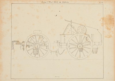 Lot 125 - [MILITARY ENGINEERING] 27 original pen-and-ink...