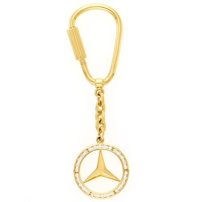 Lot 2292 - Gold and Diamond Key Mercedes Chain