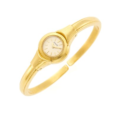Lot 2136 - Piaget Gold Bangle-Watch