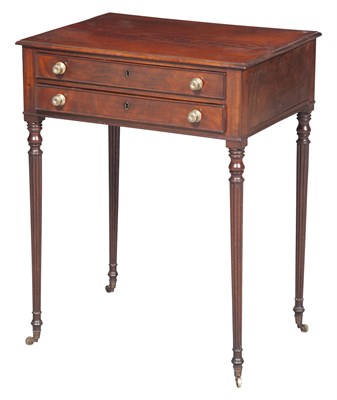 Lot 237 - Federal Carved Mahogany Work Table Attributed...