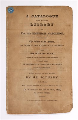 Lot 129 - [NAPOLEON] A Catalogue of the Library of the...
