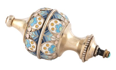 Lot 1158 - Russian Silver-Gilt and Cloisonné Enamel Bell...