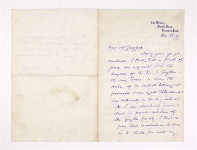 Lot 110 - ELIOT, GEORGE (pseudonym of Mary Anne Evans...